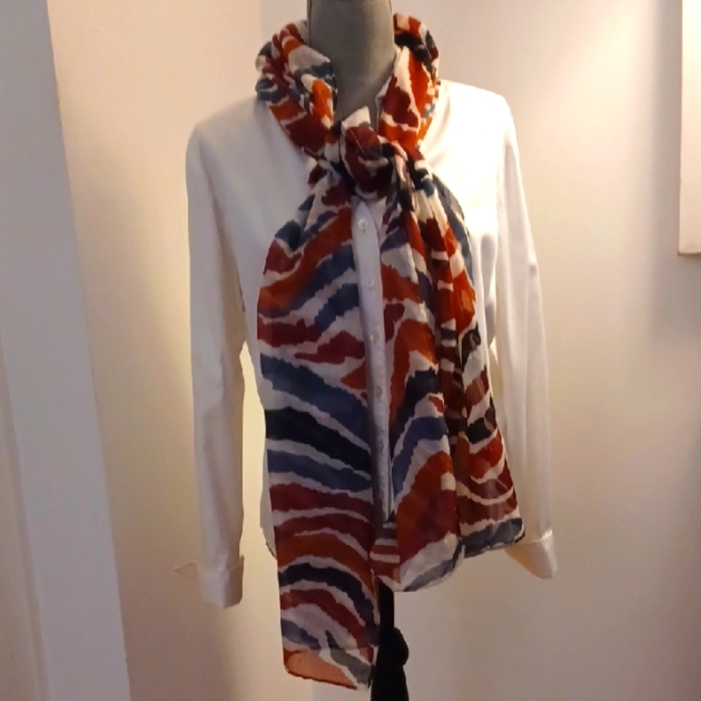 Slinky Brand Women's Vibrant Multicolored Scarf Pashmina Accessory EUC